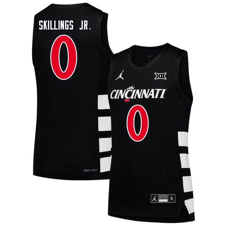 Dan Skillings Jr. Cincinnati Jersey,Cincinnati Bearcats #0 Dan Skillings Jr. Basketball Jersey-Black